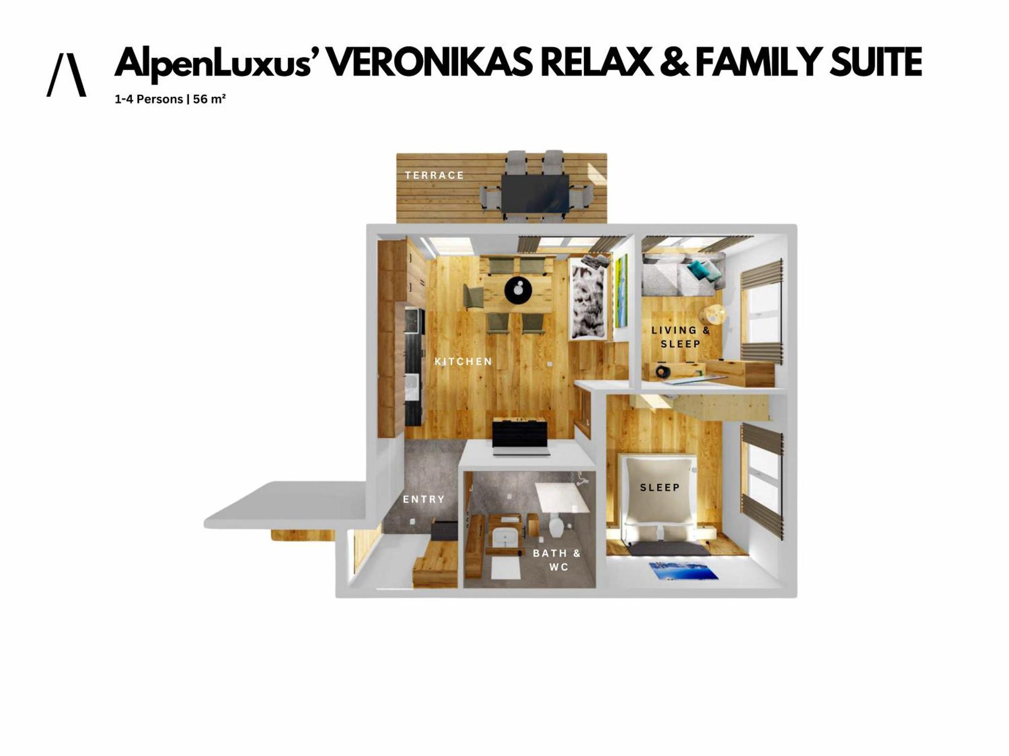 Veronikas Relax & Family Suite - Sun Terrace And Car Park By Alpenluxus Appartements Fügen Екстериор снимка